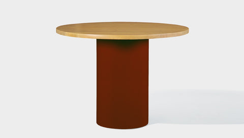 reddie-raw round 100dia x 75H *cm / Solid Reclaimed Teak Wood~Oak / Metal~Rust Dora Drum Table Round - Wood
