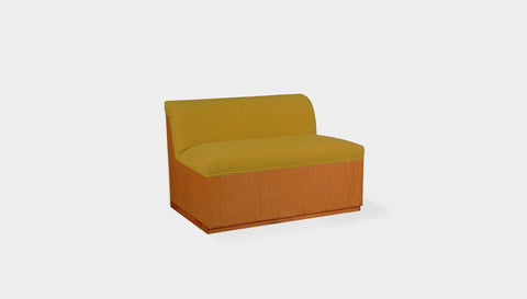 reddie-raw sofa 100W x 80D x 73H (43H seat) *cm / Fabric~Magma~Dijon / Wood Veneer~Teak Dylan Banquette