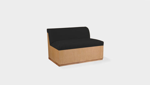 reddie-raw sofa 100W x 80D x 73H (43H seat) *cm / Fabric~Magma_Onyx / Wood Veneer~Oak Dylan Banquette