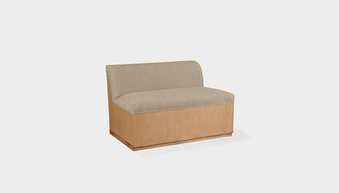 reddie-raw sofa 100W x 80D x 75H (45H seat) *cm / Fabric~Blush Cream / Wood Veneer~Oak Dylan Banquette