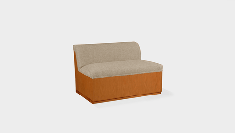 reddie-raw sofa 100W x 80D x 75H (45H seat) *cm / Fabric~Blush Cream / Wood Veneer~Teak Dylan Banquette