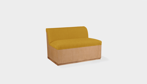 reddie-raw sofa 100W x 80D x 75H (45H seat) *cm / Fabric~Blush Curry / Wood Veneer~Oak Dylan Banquette