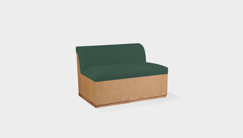 reddie-raw sofa 100W x 80D x 75H (45H seat) *cm / Fabric~Blush Green / Wood Veneer~Oak Dylan Banquette