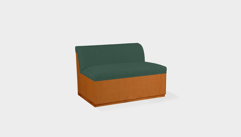 reddie-raw sofa 100W x 80D x 75H (45H seat) *cm / Fabric~Blush Green / Wood Veneer~Teak Dylan Banquette