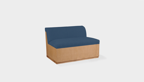 reddie-raw sofa 100W x 80D x 75H (45H seat) *cm / Fabric~Blush Navy / Wood Veneer~Oak Dylan Banquette