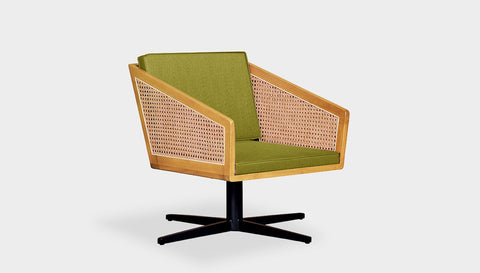reddie-raw lounge chair 45W x 61D x 82H *cm (45H seat) / Solid Reclaimed Teak Wood~Oak / Fabric~Vienna Moss Jay Rattan Swivel Lounge Chair