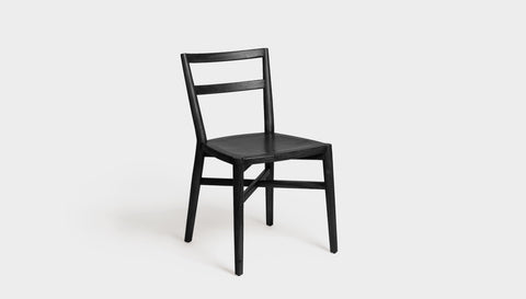 reddie-raw dining chair 46W x 49D x 82H *cm (46H seat) / Solid Reclaimed Teak Wood~Black Jepara Dining Chair