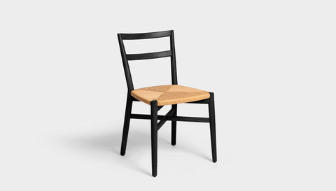 reddie-raw dining chair 46W x 49D x 82H *cm (46H seat) / Solid Reclaimed Teak Wood~Black Jepara Rope Seat Dining  Chair