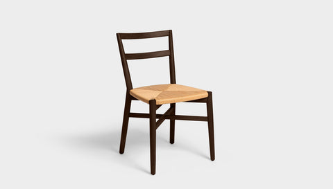 reddie-raw dining chair 46W x 49D x 82H *cm (46H seat) / Solid Reclaimed Teak Wood~Walnut Jepara Rope Seat Dining  Chair