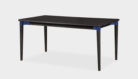 reddie-raw rectangular 160L x 90D x 75 H *cm / Solid Reclaimed Wood Teak~Black / Metal~Navy Jepara Table