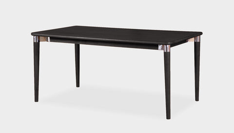 reddie-raw rectangular 160L x 90D x 75 H *cm / Solid Reclaimed Wood Teak~Black / Metal~Stainless Steel Jepara Table