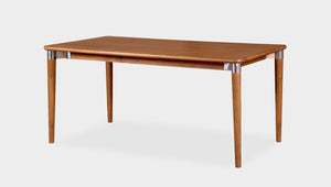 reddie-raw rectangular 160L x 90D x 75 H *cm / Solid Reclaimed Wood Teak~Natural / Metal~Stainless Steel Jepara Table