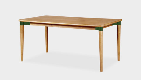 reddie-raw rectangular 160L x 90D x 75 H *cm / Solid Reclaimed Wood Teak~Oak / Metal~Green Jepara Table