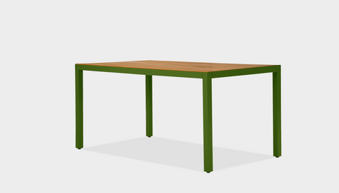 reddie-raw outdoor table 160L x 90D x 75H *cm / Solid Reclaimed Teak Wood~Natural / Metal~Green Mimi Outdoor Dining Table