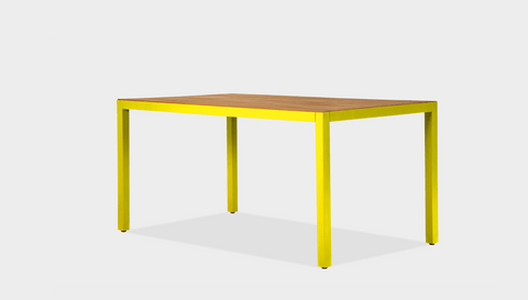 reddie-raw outdoor table 160L x 90D x 75H *cm / Solid Reclaimed Teak Wood~Natural / Metal~Yellow Mimi Outdoor Dining Table