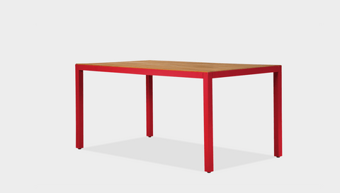 reddie-raw outdoor table 160W x 90D x 75H *cm / Solid Reclaimed Teak Wood~Natural / Metal~Red Mimi Outdoor Dining Table