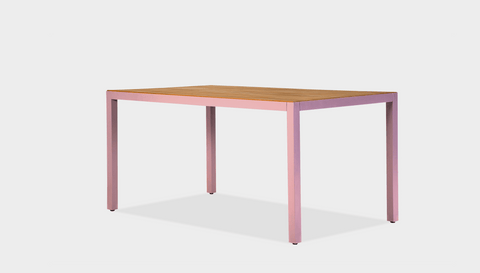 reddie-raw outdoor table 160W x 90D x 75H *cm / Solid Reclaimed Teak Wood~Natural / Metal~Pink Mimi Outdoor Dining Table