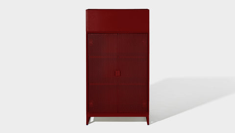 reddie-raw storage cupboard 60W x 45D x 110H  *cm (with planter box) / Lacquer~Rust NCW Metal Storage Unit (with and without planter)