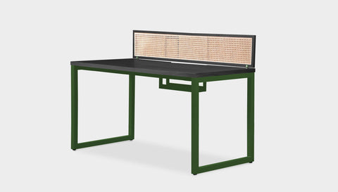 reddie-raw workstation 120 x 60 x 75 H *cm (incl. screen & tray) / Wood Veneer~Black / Metal~Green NCW Single Workstation Desk