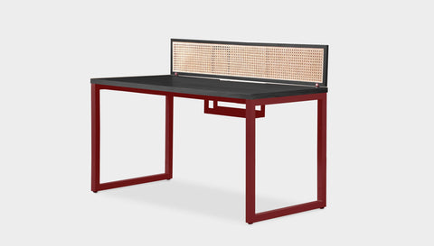 reddie-raw workstation 120 x 60 x 75 H *cm (incl. screen & tray) / Wood Veneer~Black / Metal~Rust NCW Single Workstation Desk