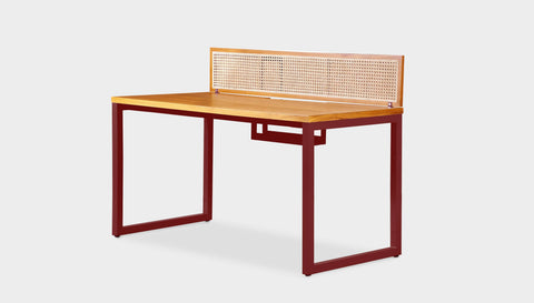 reddie-raw workstation 120 x 60 x 75 H *cm (incl. screen & tray) / Wood Veneer~Oak / Metal~Rust NCW Single Workstation Desk