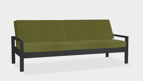 reddie-raw outdoor lounge chair 210W x 78D x 75H *cm / Fabric~Bright Olive / Metal~Black Outdoor Suzy Lounger