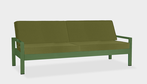 reddie-raw outdoor lounge chair 210W x 78D x 75H *cm / Fabric~Bright Olive / Metal~Green Outdoor Suzy Lounger