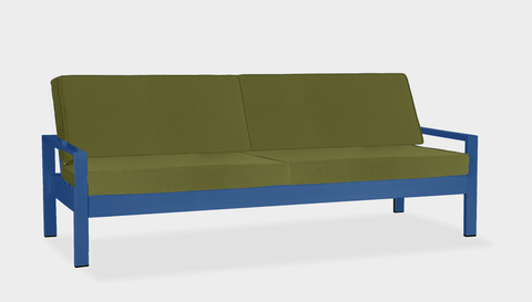 reddie-raw outdoor lounge chair 210W x 78D x 75H *cm / Fabric~Bright Olive / Metal~Navy Outdoor Suzy Lounger