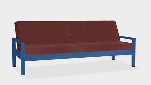 reddie-raw outdoor lounge chair 210W x 78D x 75H *cm / Fabric~Crimson / Metal~Navy Outdoor Suzy Lounger