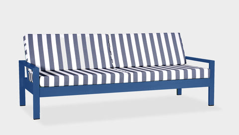 reddie-raw outdoor lounge chair 210W x 78D x 75H *cm / Fabric~Stripe / Metal~Navy Outdoor Suzy Lounger
