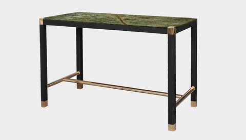 reddie-raw rectangular 160W x 80D x 100H *cm / Stone~Forest Green / Solid Reclaimed Wood~Black Rita Rectangular Bar Table