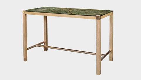 reddie-raw rectangular 160W x 80D x 100H *cm / Stone~Forest Green / Solid Reclaimed Wood~Oak Rita Rectangular Bar Table