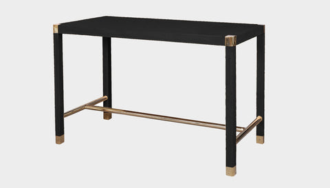 reddie-raw rectangular 160W x 80D x 100H *cm / Wood Veneer / Solid Reclaimed Wood~Black Rita Rectangular Bar Table
