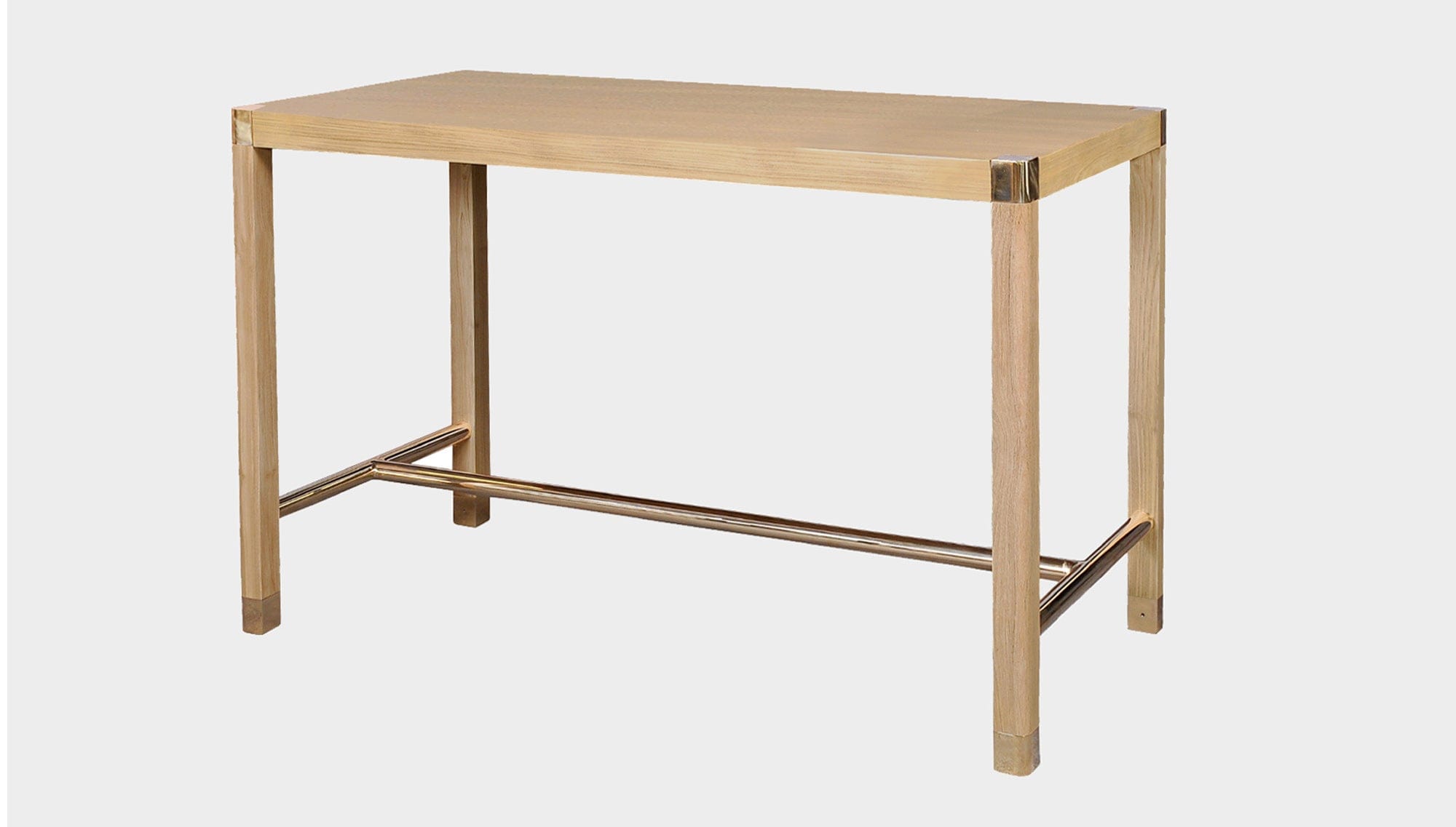 reddie-raw rectangular 160W x 80D x 100H *cm / Wood Veneer / Solid Reclaimed Wood~Oak Rita Rectangular Bar Table