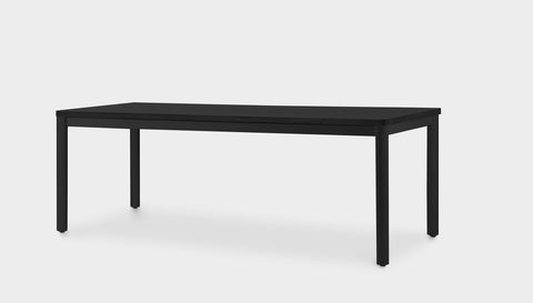 reddie-raw rectangular 160L x 90D x 75H *cm / Solid Reclaimed Wood Teak~Black / Metal~Black Ronda Rectangular Table