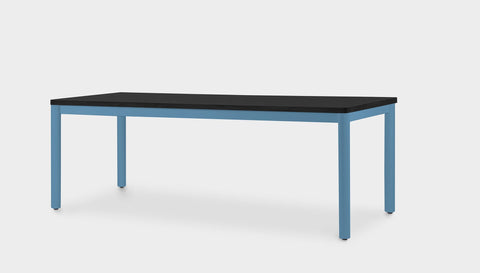 reddie-raw rectangular 160L x 90D x 75H *cm / Solid Reclaimed Wood Teak~Black / Metal~Blue Ronda Rectangular Table