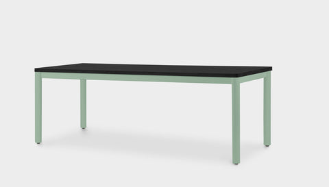 reddie-raw rectangular 160L x 90D x 75H *cm / Solid Reclaimed Wood Teak~Black / Metal~Mint Ronda Rectangular Table