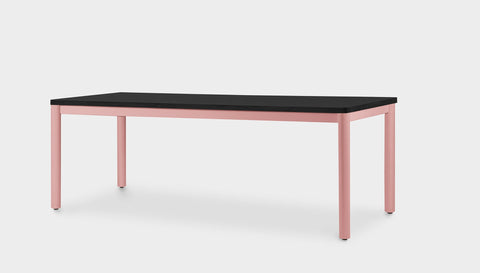reddie-raw rectangular 160L x 90D x 75H *cm / Solid Reclaimed Wood Teak~Black / Metal~Pink Ronda Rectangular Table