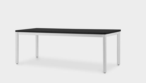 reddie-raw rectangular 160L x 90D x 75H *cm / Solid Reclaimed Wood Teak~Black / Metal~White Ronda Rectangular Table
