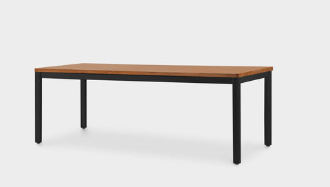 reddie-raw rectangular 160L x 90D x 75H *cm / Solid Reclaimed Wood Teak~Natural / Metal~Black Ronda Rectangular Table