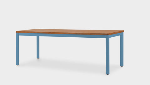 reddie-raw rectangular 160L x 90D x 75H *cm / Solid Reclaimed Wood Teak~Natural / Metal~Blue Ronda Rectangular Table