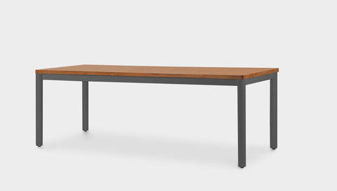reddie-raw rectangular 160L x 90D x 75H *cm / Solid Reclaimed Wood Teak~Natural / Metal~Grey Ronda Rectangular Table
