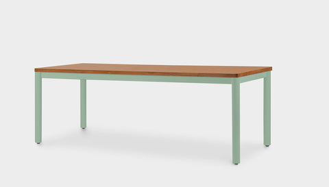 reddie-raw rectangular 160L x 90D x 75H *cm / Solid Reclaimed Wood Teak~Natural / Metal~Mint Ronda Rectangular Table