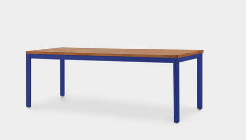 reddie-raw rectangular 160L x 90D x 75H *cm / Solid Reclaimed Wood Teak~Natural / Metal~Navy Ronda Rectangular Table