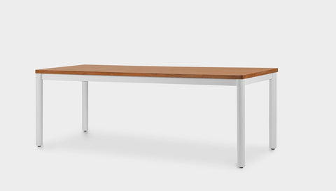 reddie-raw rectangular 160L x 90D x 75H *cm / Solid Reclaimed Wood Teak~Natural / Metal~White Ronda Rectangular Table