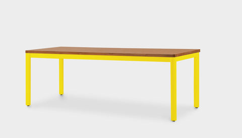 reddie-raw rectangular 160L x 90D x 75H *cm / Solid Reclaimed Wood Teak~Natural / Metal~Yellow Ronda Rectangular Table