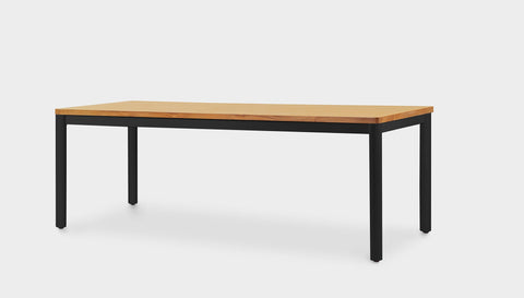 reddie-raw rectangular 160L x 90D x 75H *cm / Solid Reclaimed Wood Teak~Oak / Metal~Black Ronda Rectangular Table