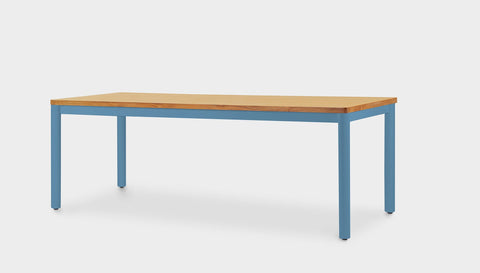 reddie-raw rectangular 160L x 90D x 75H *cm / Solid Reclaimed Wood Teak~Oak / Metal~Blue Ronda Rectangular Table