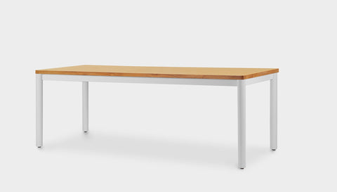 reddie-raw rectangular 160L x 90D x 75H *cm / Solid Reclaimed Wood Teak~Oak / Metal~White Ronda Rectangular Table