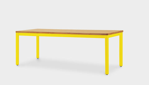 reddie-raw rectangular 160L x 90D x 75H *cm / Solid Reclaimed Wood Teak~Oak / Metal~Yellow Ronda Rectangular Table